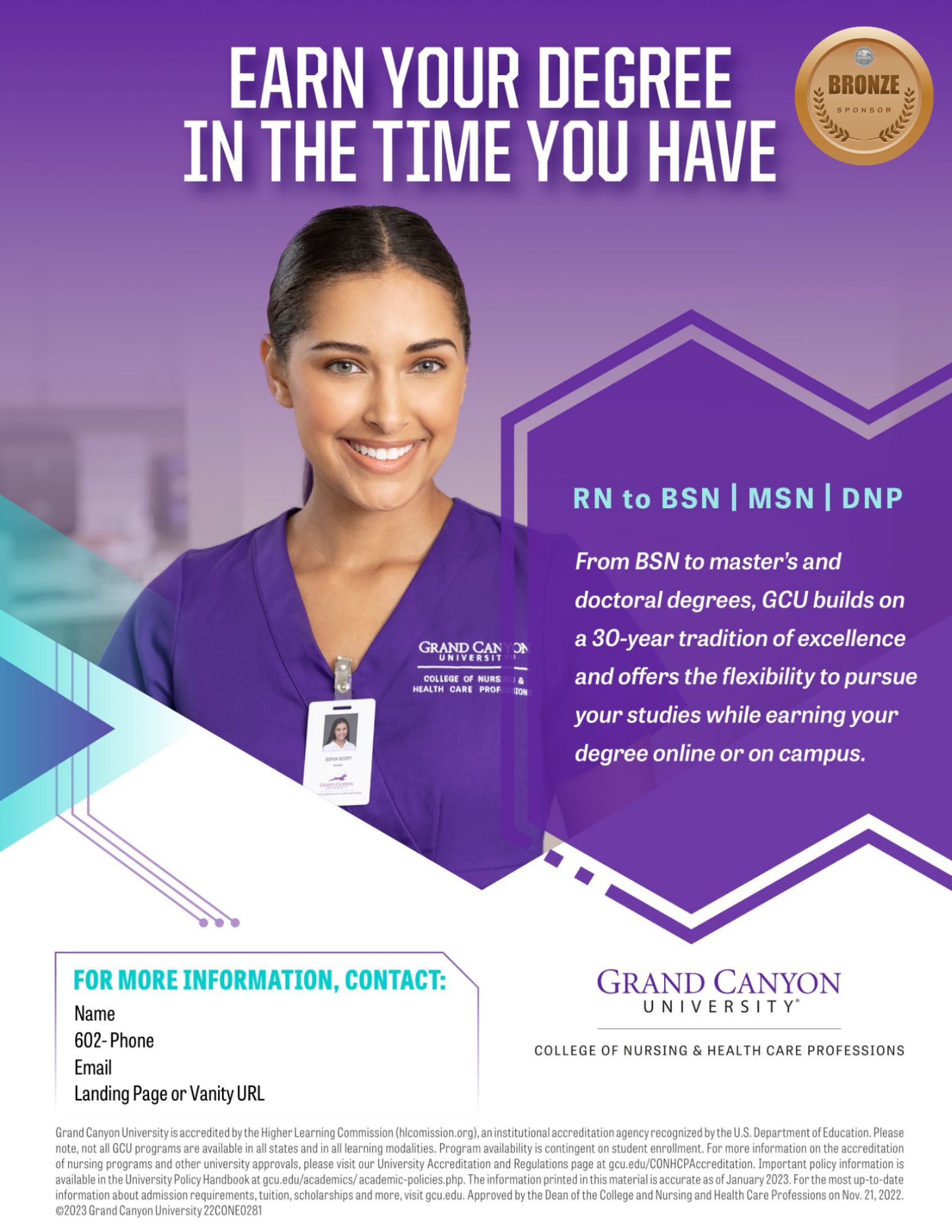 Grand Canyon University - Bronze Sponsor